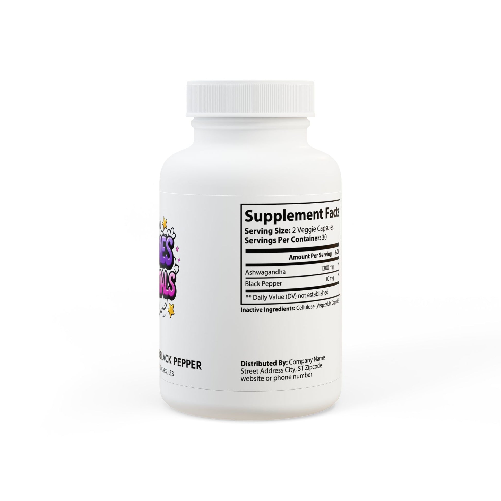 Ashwagandha and Black Pepper Supplement (60 capsules)